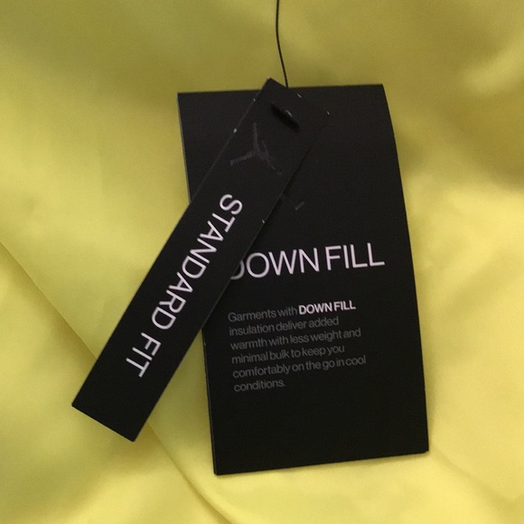 Jordan Down Filled Puffer Parka Jacket Lemon/Neon size XS NWT - Picture 14 of 16